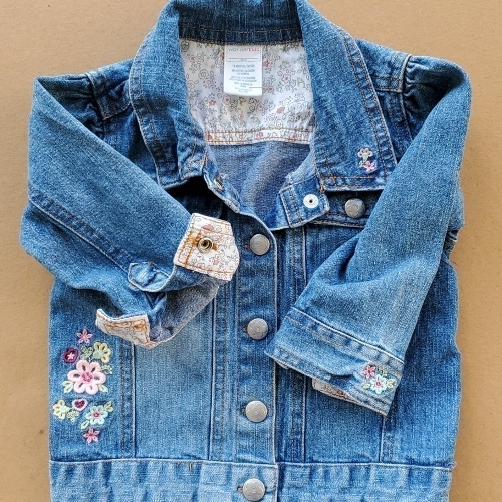 Wonder Kids embroidered Jean jacket size 18 months